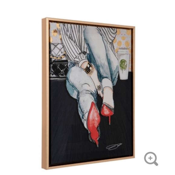 Coffee Break in Heels Canvas Wall Decor - Picture 3 of 6